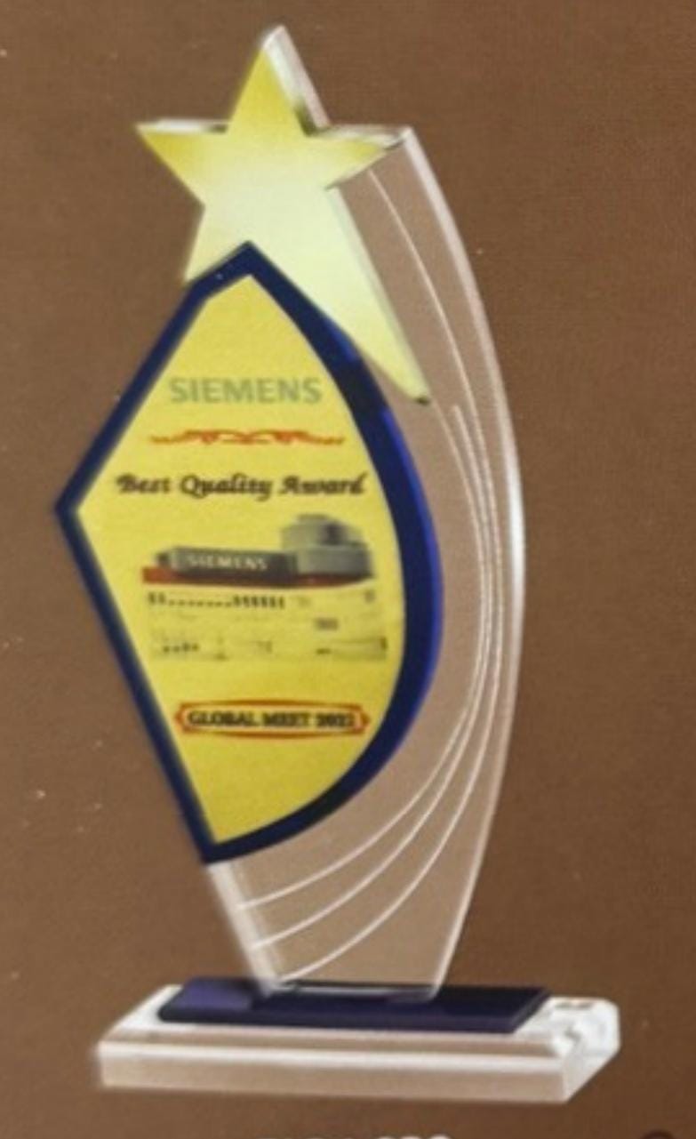 Siemens Best Quality Award Trophy