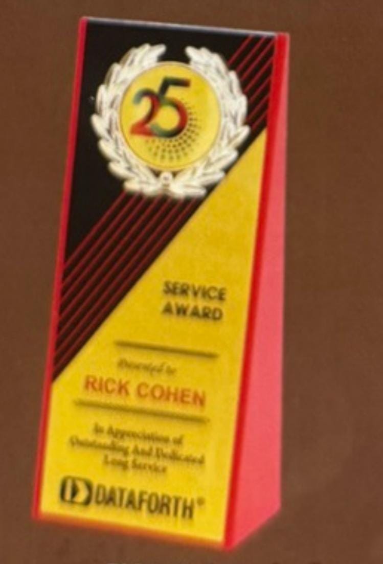 25 Years Service Award Trophy